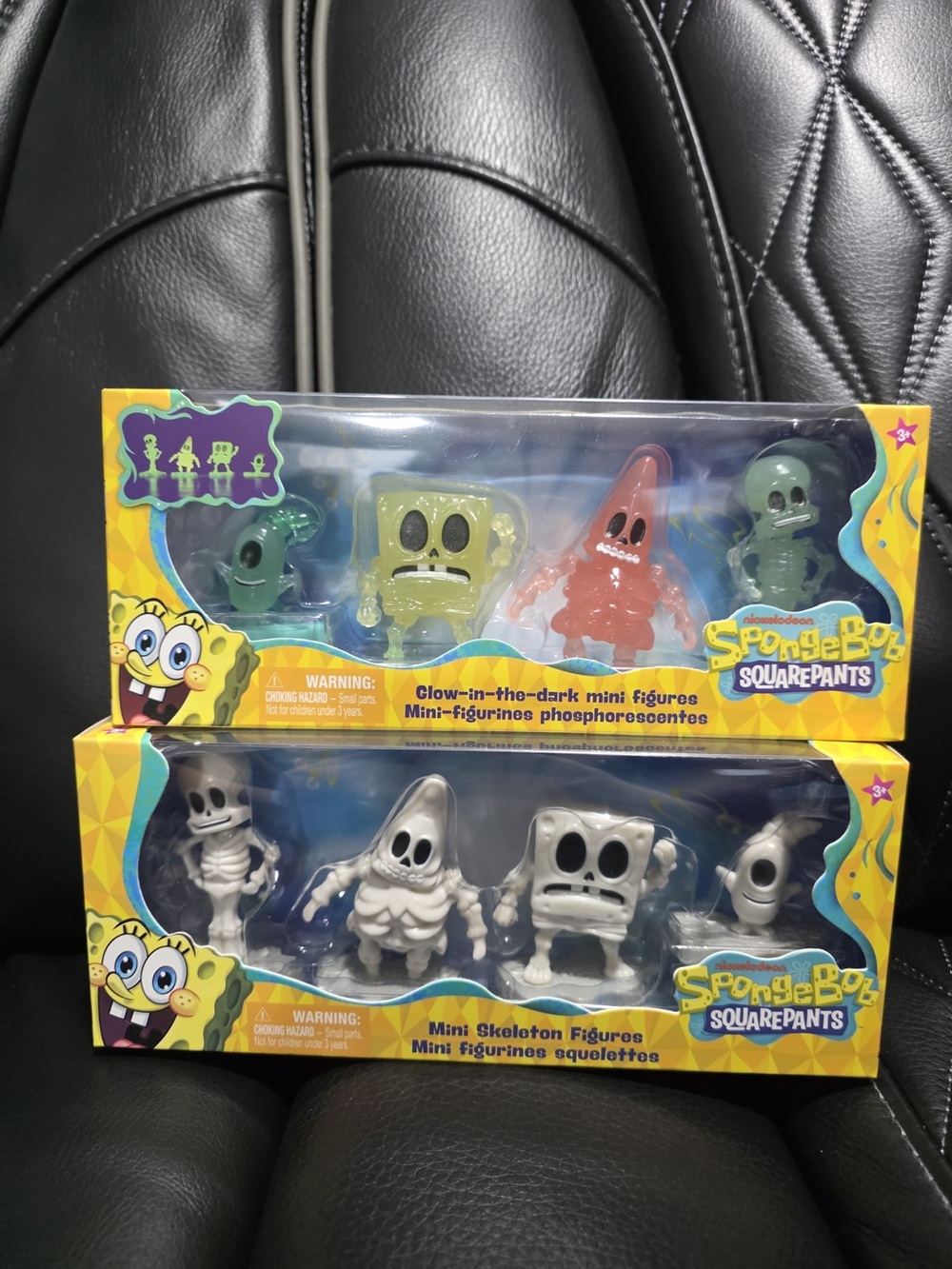 SpongeBob SquarePants Glow & Skeleton Mini Figure Set - Green, Yellow, Red, Gray